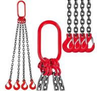 Chaîne de Levage de Poids à 4 Brin - VEVOR - 1 m - Diamètre 8 mm - Charge 4 T - Élingue de Chariot Élévateur Chaîne G80