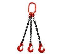 Chaîne de levage en alliage d'acier 3 tonnes avec crochets, palan robuste pour l'exploitation minière, les machines, les ports et la construction, conception à 3 pieds, longueur de 1 m, solution de
