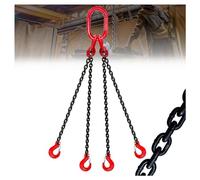 Chaîne de levage robuste 3 tonnes avec crochets - Palan moteur en alliage d'acier - 4 pieds pour l'exploitation minière, la construction, les machines, les ports - 2,5 m de long