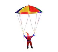 Chaîne de lumière de Noël, parachute des lumières du Père Noël, brin de décoration de vacances, 8 modes d'éclairage, construction étanche, 1 set, pour le balcon de la fenêtre de balcon usage intérieur
