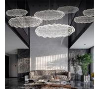 Chaîne de lumière en Forme de Nuage de Fer tissé à la Main Lustre Nuage Flottant Plafonnier Nuage décoratif Plafonnier Nuage pour Chambre à Coucher, Salon, café, Centre Commercial