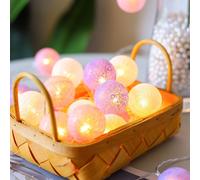 Chaîne de lumière Led multicolore à l'intérieur, alimentée par pile, Chaîne de lumière blanche chaude pour mariage, fête, chambre, 1.5M 10 boules