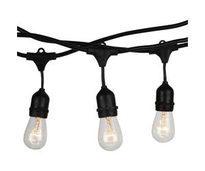 Chaîne de lumières noir lampe de jardin extérieur éclairage de véranda lampe de décoration 15 m V-tac 3673