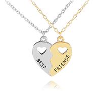 Chaîne de Meilleur ami en Forme de cÅ“ur Creux Collier Meilleur ami Durable et léger pour BFF Sister Partner
