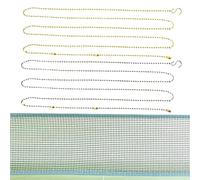 Chaîne de mesure de la hauteur du filet de volleyball - Équipement pour arbitres | Chaîne de positionnement de filet de volleyball | Lot de 2 pièces en or et argent pour une mesure : matériau en
