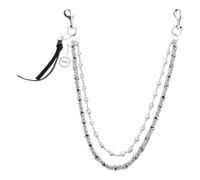 Chaîne de pantalon à perles double couche faite à la main tendance pour motards unisexe accessoire pour robe de fête réglable, taille unique, Comme décrit, Comme décrit.