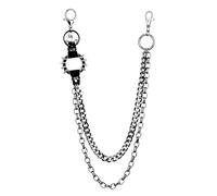 Chaîne De Pantalon À Rivets, 1 Pièce, Chaîne En Métal Double Couche, Chaîne De Pantalon À La Mode Personnalisée, Accessoire De Style Punk Unisexe