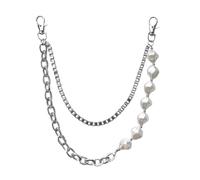 Chaîne de pantalon Accessoire tendance Ceinture élégante Imitation irrégulière Pantalon de perles pour vêtements décontractés Fête Occasions Chaîne de ceinture tendance