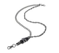 Chaîne de pantalon punk noir gothique chaîne double couche jean portefeuille chaîne mode hip hop ceinture chaîne pour hommes femmes, taille unique, Métal, Métal.