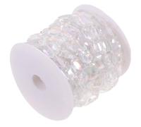 Chaîne de Perles Artificielles Blanches en Plastique, 10m Rouleau | Décor Festif à Découper, Non Décolorant, pour Centre de Table, Mariage, Sapin et Coffrets Présents