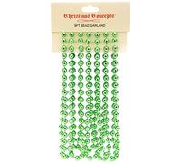 Chaîne de Perles de 9 Pieds - Guirlandes de Perles de Noël - Décorations de Noël (Vert Citron)