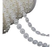 Chaîne de perles d'imitation pour décoration de fête de mariage, perles artificielles en résine pour loisirs créatifs et fabrication de bijoux, bouquets de mariée