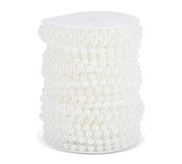 Chaîne de perles, Guirlande de Perles, Chaîne Perle Guirlandes de Perles de Mariage 25M 6mm, Guirlande de Perle Acrylique Collier de Perles en Plastique pour La Maison Partie de Mariage Décoration