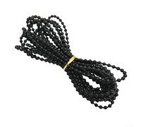 Chaîne de perles verticales en plastique pour stores vénitiens - 1 m - Chaîne à billes pour volets roulants, cordon de traction multicolore pour stores (noir)