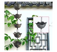Chaîne de Pluie 1m chaînes de pluie for gouttières for fortes pluies paysagiste décoration ruisseau catch catcher chaîne guide aluminium alliage(Medium)