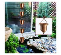 Chaîne de Pluie 1m chaînes de pluie for gouttières for fortes pluies paysagiste décoration ruisseau catch catcher chaîne guide aluminium alliage(D)