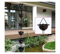Chaîne de Pluie 1m chaînes de pluie for gouttières for fortes pluies paysagiste décoration ruisseau catch catcher chaîne guide aluminium alliage(E)