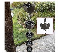 Chaîne de Pluie 1m chaînes de pluie for gouttières for fortes pluies paysagiste décoration ruisseau catch catcher chaîne guide aluminium alliage(J)