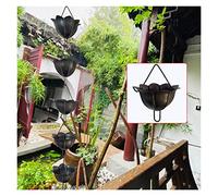 Chaîne de Pluie 1m chaînes de pluie for gouttières for fortes pluies paysagiste décoration ruisseau catch catcher chaîne guide aluminium alliage(L)