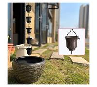 Chaîne de Pluie 1m chaînes de pluie for gouttières for fortes pluies paysagiste décoration ruisseau catch catcher chaîne guide aluminium alliage(H)
