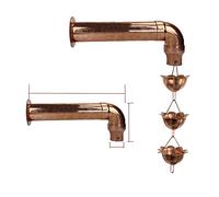 Chaîne de Pluie 1m chaînes de pluie for gouttières for fortes pluies paysagiste décoration ruisseau catch catcher chaîne guide aluminium alliage(R)