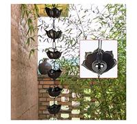 Chaîne de Pluie 1m chaînes de pluie for gouttières for fortes pluies paysagiste décoration ruisseau catch catcher chaîne guide aluminium alliage(G)
