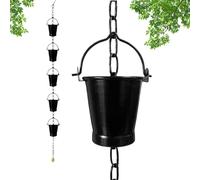 Chaîne De Pluie - Catcher d'eau De Jardin Décoratif, Ornements De Chaîne De Gouttières De Gouttière Gorgée Collecteur d'eau De Pluie en Métal À L'épreuve De La Rouille | Umbrella Cup Barrel Form