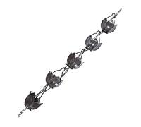 Chaîne de Pluie Chaîne de pluie for gouttières for la fortes pluies durables en aluminium, revêtement poudre noire, remplaçant fonctionnel et décoratif for les descentes gouttière