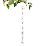 Chaîne de pluie - Chaîne de pluie pour gouttières - Pendentif décoratif - Plaisir visuel et acoustique et fonction de drainage - Carillon papillon en forme de cœur - Remplacement pour tuyaux de