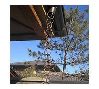Chaîne de Pluie Chaînes de pluie for gouttières for villa Heavy Rain Villa décoratif la chaîne d'eau en alliage d'aluminium drainage aluminium for extérieur(Imitation copper ring rain chain)