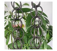 Chaîne de Pluie Chaînes de pluie for les descentes Drainage Rain Chain Chaîne guide Cuivre Pluie décorative Maison et décoration jardin(Modern ring)