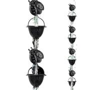 Chaîne de pluie décorative alternative au bec de - Extension robuste - Collecteur d'eau de pluie pour maison, toit, drainage, arbre, tonnelle, jardin - Système extérieur - 3 m