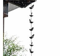Chaîne de pluie décorative artistique - alternative élégante aux downspouts | Ce cascadeur d'eau permet une déperdition douce et esthétique de l'eau, ralentissant la vitesse pour préserver votre sol.