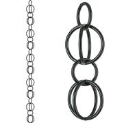 Chaîne de pluie d'extérieur en aluminium de 2 m avec adaptateur de gouttière et récupérateur de bec de descente, fontaine noire pour drainage d'avant-toit, décoration extérieure élégante