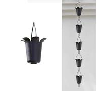 Chaîne de pluie en alliage d'aluminium - Remplacement élégant de gouttière avec design à flux ouvert, installation facile, longueurs personnalisées disponibles pour jardin et terrasse