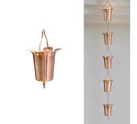 Chaîne de pluie en alliage d'aluminium, remplacement élégant for gouttière, conception à flux ouvert, installation facile, longueurs personnalisées disponibles, idéale for jardin et terrasse(B,5.0m/16