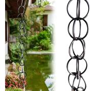 Chaîne de Pluie en Aluminium à Double Boucle pour Un Drainage et Une déviation d'eau efficaces, Longueur 2,4 m pour l'irrigation - Solution Durable de Gestion de l'eau extérieure
