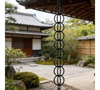 Chaîne de pluie en aluminium noir de 1,5 m - Tuyau de descente décoratif de remplacement traditionnel pour le jardin, durable et fonctionnel gestion de l'eau de pluie
