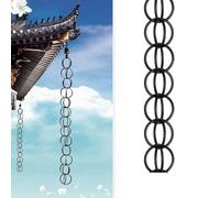 Chaîne de pluie en fer, carillon de pluie extérieur pour gouttières - Système de drainage de l'eau,pour le jardin, le balcon et la terrasse - Alternative aux gouttières pour les éléments aquatiques