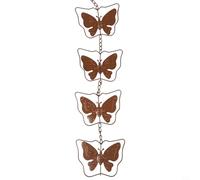 Chaîne de pluie en métal pour extérieur, carillon à vent en forme de papillon, chaîne décorative à suspendre pour gouttière et jardin (papillon)