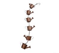 Chaîne de pluie fonctionnelle d'extérieur de 1 mètre, guide de pluie pour terrasse, décoration d'eau de jardin, carillon suspendu en métal, attrape-pluie pour gouttières, drainage d'avant-toit (kettle