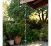 Chaîne de pluie grenouille d'extérieur 1 m pour jardin (chaîne de pluie | Construction en acier galvanisé, revêtement de protection contre la rouille, résiste aux intempéries difficiles