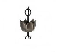 Chaîne de pluie Lotus 100 cm décorative avec gouttière et attrape-pluie | Chaîne de pluie d'extérieur Lotus 100 cm pour fontaine de jardin terrasse et contrôle de l'érosion Chaînes de pluie pour