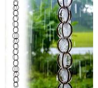 Chaine de Pluie Pour Gouttiere,Chaine de Pluie Japonaise,Remplacement Pratique et Esthétique des Descentes de Gouttières,Décoration de Jardin,Pour Porches,Terrasses,Villas,Cafés,Cours 3m(10ft) Marron
