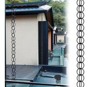 Chaine de Pluie Pour Gouttiere,Chaine de Pluie Japonaise,Remplacement Pratique et Esthétique des Descentes de Gouttières,Décoration de Jardin,Pour Porches,Terrasses,Villas,Cafés,Cours 6m(19.7ft) Noir