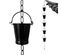 Chaîne de pluie pour gouttières | Décoration de jardin | Chaîne de chute d'eau inoxydable | Pour protection des fondations, propriétaires de maison, arrière-cour, extérieur, cottage, entrée avant