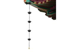 Chaîne de pluie pour gouttières - Gouttière de fleurs, attrape-pluie | Dévidoir de rechange fonctionnel et décoratif pour gouttières, fleurs en cuivre pour tuyaux de descente