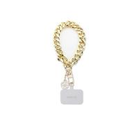 Chaîne de Poignet pour Smartphone avec Pendentif 4G et Mousqueton Dorée