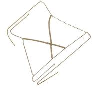 Chaîne de poitrine pour femme avec strass croisés, galvanoplastie, bijoux pour événements formels, ornement élégant, taille unique, Comme décrit, Comme décrit.