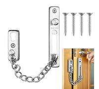 Chaîne De Porte,Chaîne de Sécurité de Porte, Chaîne de Porte en Acier Inoxydable, Entrebailleur de Porte avec Vis, Serrure de Chaîne de Porte pour Protéger Maison en Sécurité (Argent)